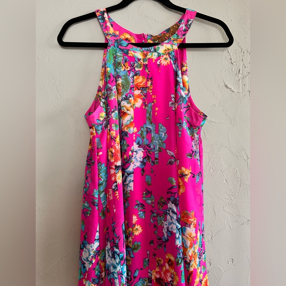 Pink floral Betsey Johnson halter dress